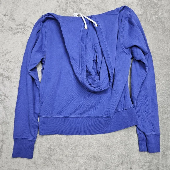 Athleta Women's Blue Hoodie Sweatshirt Size Medium - Cozy Pullover - Picture 6 of 6